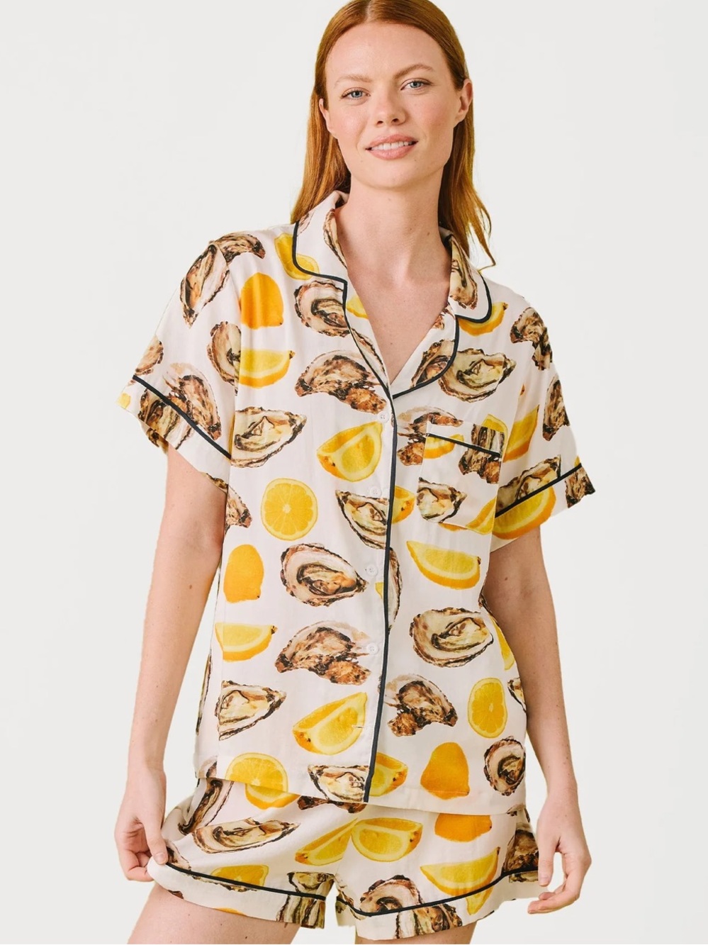 KATIE KIME The World is Your Oyster Pajama Shorts Set